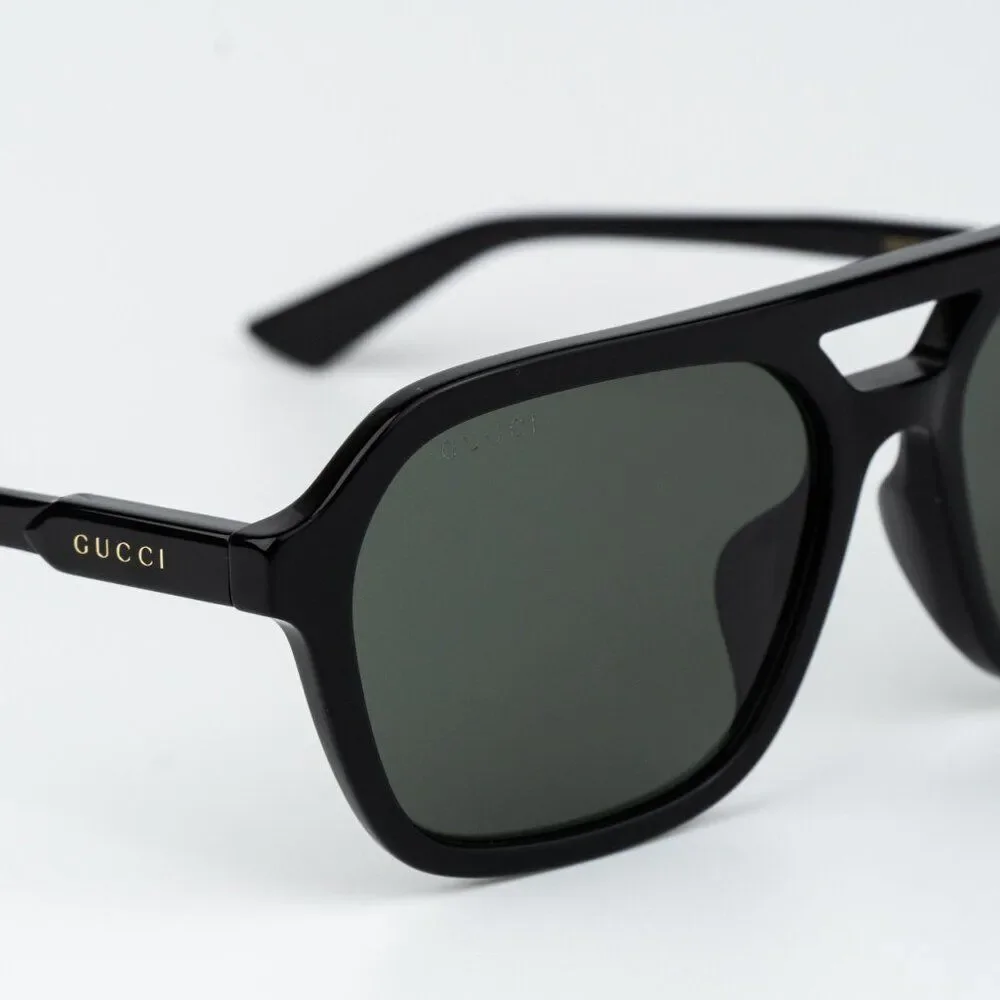 Gucci Men Sunglasses Black Grey Pilot GG1823SA 001 NEW AUTHENTIC